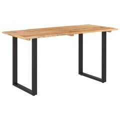 Valgomojo stalas, 140x70x76 cm, rudas kaina ir informacija | Virtuvės ir valgomojo stalai, staliukai | pigu.lt