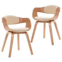 Valgomojo kėdės, 2vnt., išlenkta mediena ir dirbtinė oda kaina ir informacija | Virtuvės ir valgomojo kėdės | pigu.lt