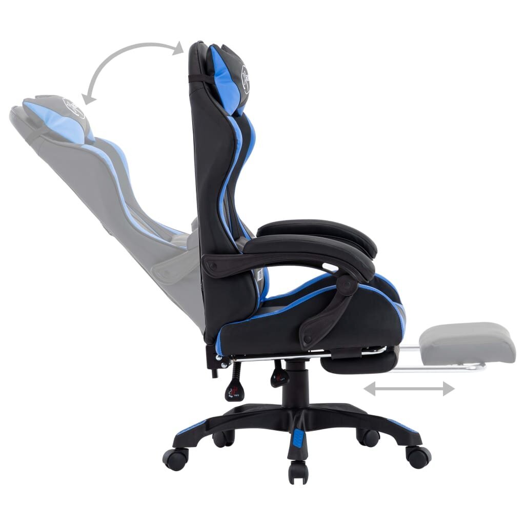 Žaidimų kėdė su pakoju, juoda kaina ir informacija | Biuro kėdės | pigu.lt