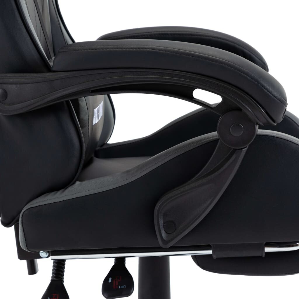Žaidimų kėdė su pakoja, pilka kaina ir informacija | Biuro kėdės | pigu.lt