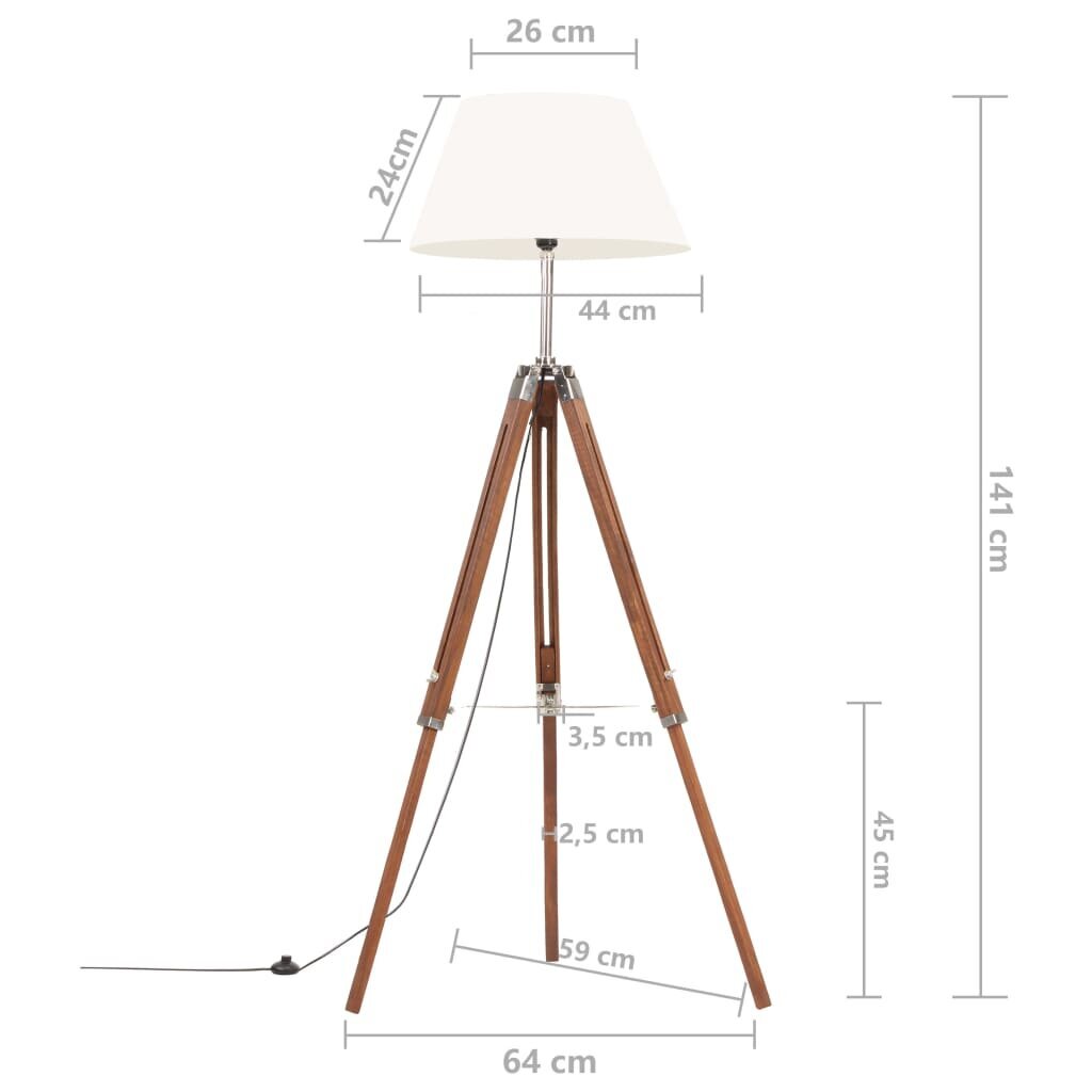Trikojis šviestuvas, 141 cm kaina ir informacija | Toršerai | pigu.lt