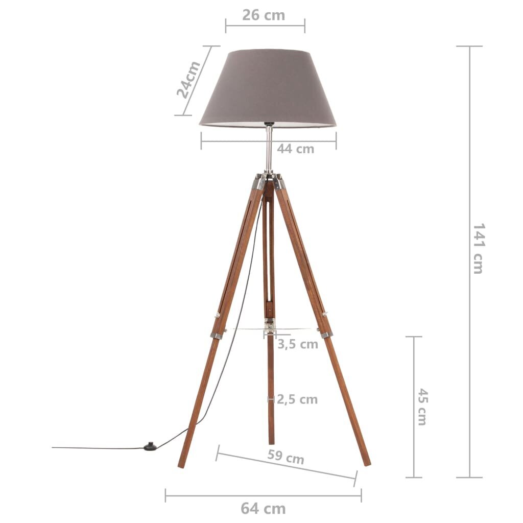 Trikojis šviestuvas, 141 cm kaina ir informacija | Toršerai | pigu.lt