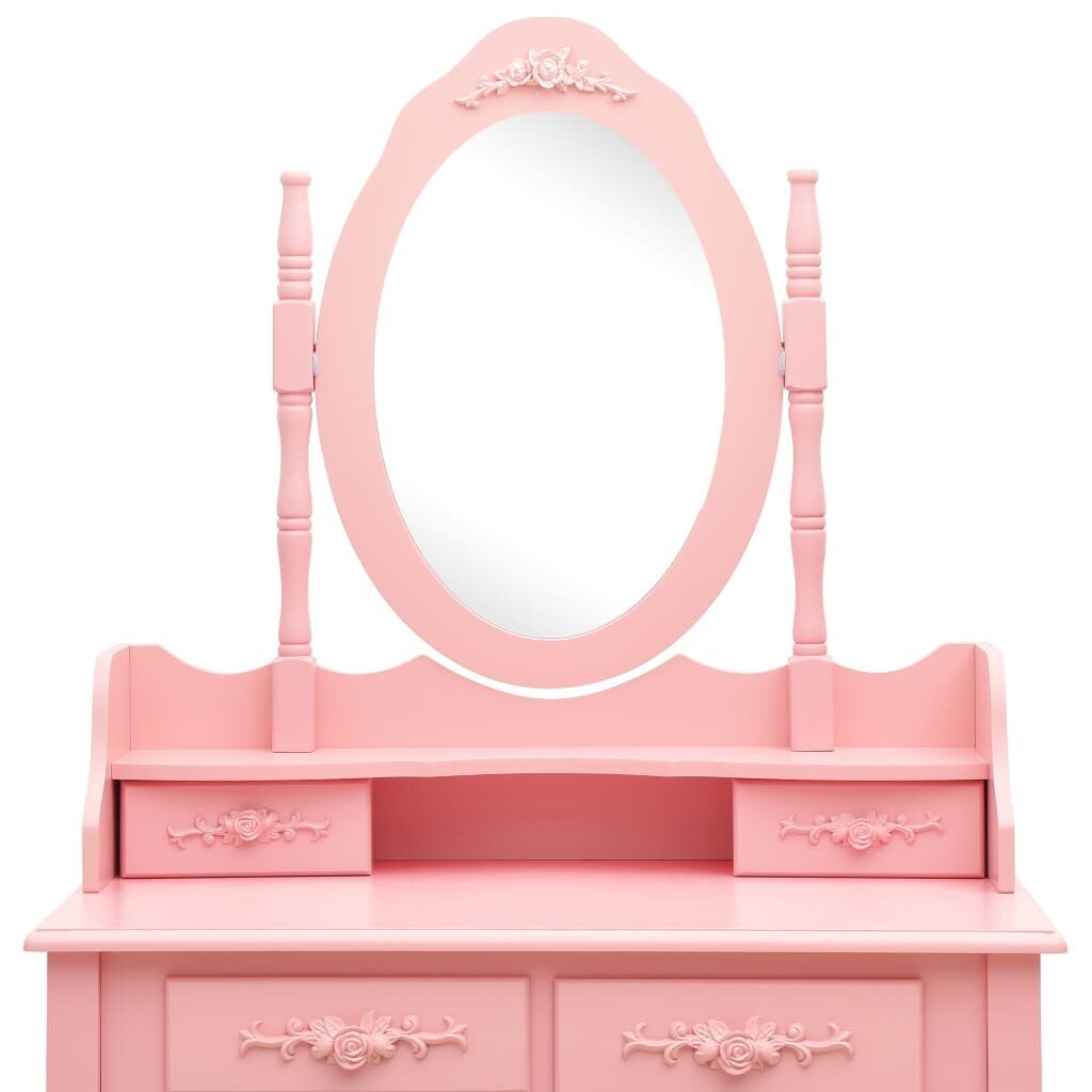 Kosmetinio staliuko rinkinys 75x69x140 cm rožinis kaina ir informacija | Kosmetiniai staliukai | pigu.lt
