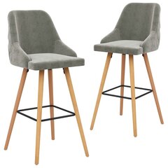 Барные стулья, 2 шт., светло-серые  цена и информация | Стулья для кухни и столовой | pigu.lt