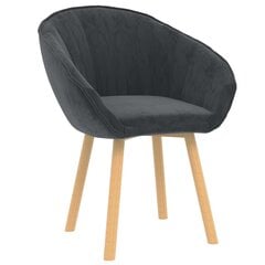 Valgomojo kėdė, tamsiai pilkos spalvos, aksomas kaina ir informacija | Virtuvės ir valgomojo kėdės | pigu.lt