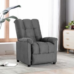 Atlošiamas krėslas, šviesiai pilkos spalvos, audinys kaina ir informacija | Svetainės foteliai | pigu.lt