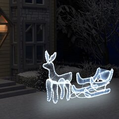 Kalėdinė lempučių ekspozicija, elnias ir rogės, 432 LED kaina ir informacija | Kalėdinės dekoracijos | pigu.lt