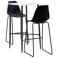 Комплект мебели для бара, 3 части, черный цвет, пластик цена и информация | Комплекты мебели для столовой | pigu.lt