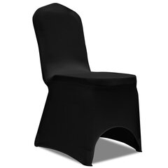 Kėdžių užvalkalai, 24vnt., juodi цена и информация | Чехлы для мебели | pigu.lt