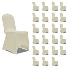 Kėdžių užvalkalai, 24vnt., kreminiai kaina ir informacija | Baldų užvalkalai | pigu.lt