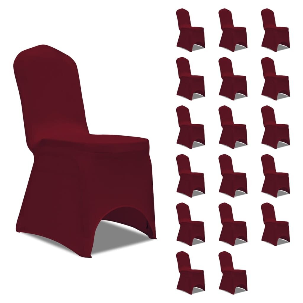 Kėdžių užvalkalai, 18vnt., raudoni цена и информация | Baldų užvalkalai | pigu.lt