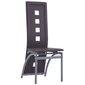 Valgomojo kėdės, 6vnt., rudos, dirbtinė oda (281709+281710) цена и информация | Virtuvės ir valgomojo kėdės | pigu.lt