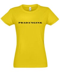 Marškinėliai moterims Pradangink, geltoni цена и информация | Женские футболки | pigu.lt