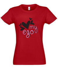 Marškinėliai moterims My ego kaina ir informacija | Marškinėliai moterims | pigu.lt