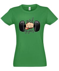 Marškinėliai moterims Gym Girl, žali цена и информация | Женские футболки | pigu.lt