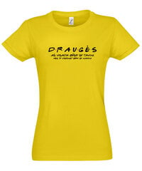Marškinėliai moterims Geriausios draugės, geltoni kaina ir informacija | Marškinėliai moterims | pigu.lt