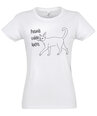 Marškinėliai moterims Pasaulį valdo katės, balti