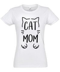 Marškinėliai moterims Cat Mom цена и информация | Женские футболки | pigu.lt