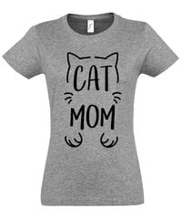 Marškinėliai moterims Cat Mom цена и информация | Футболка женская | pigu.lt