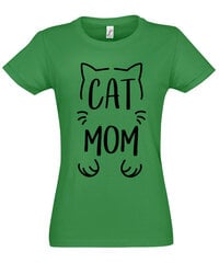 Marškinėliai moterims Cat Mom цена и информация | Женские футболки | pigu.lt