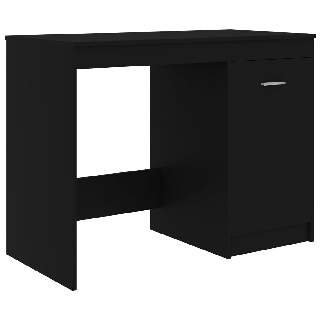 Rašomasis stalas VidaXL, 140x50x76 cm, juodas kaina ir informacija | Kompiuteriniai, rašomieji stalai | pigu.lt
