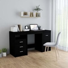 Письменный стол VidaXL, 140x50x76 см, черный цена и информация | Компьютерные, письменные столы | pigu.lt
