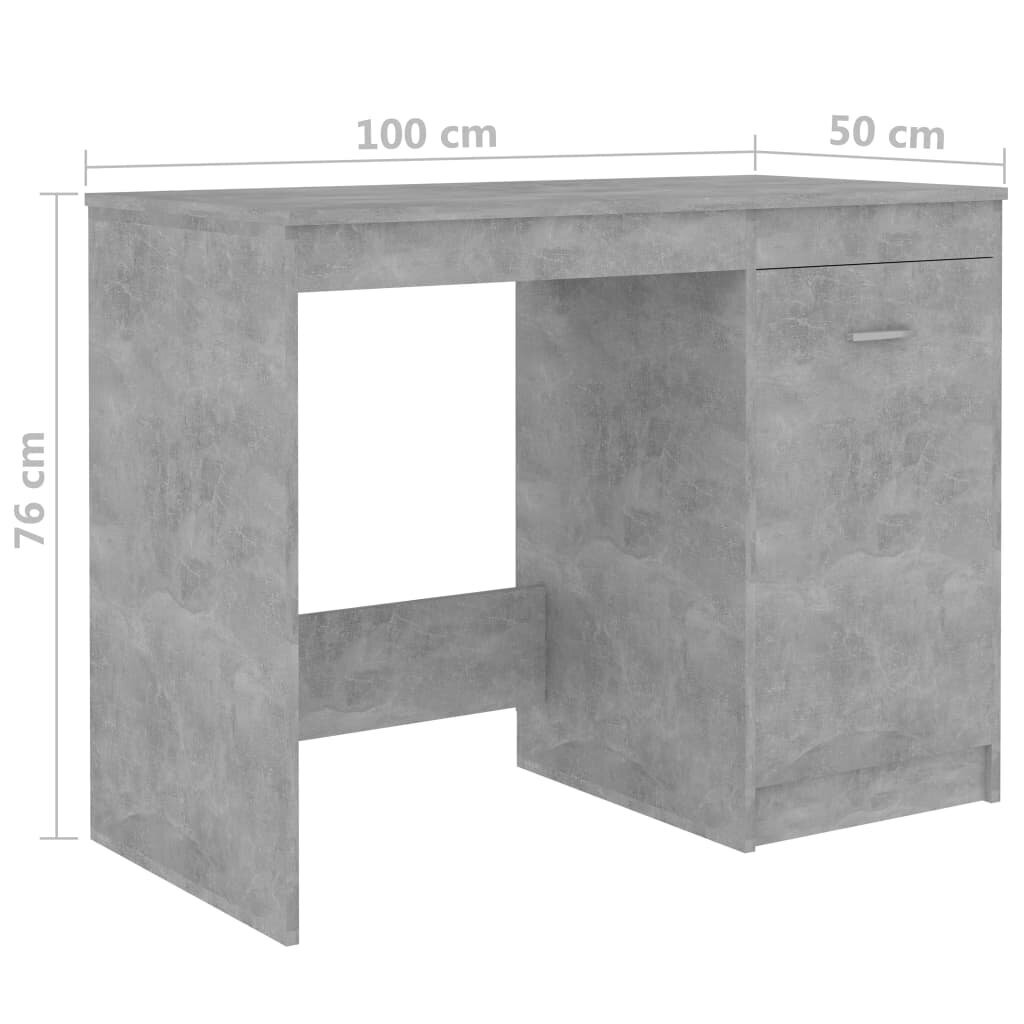 Rašomasis stalas, 140x50x76cm, pilkas kaina ir informacija | Kompiuteriniai, rašomieji stalai | pigu.lt