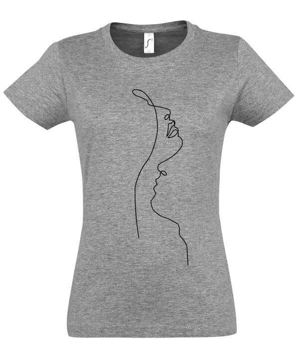 Marškinėliai moterims Sense, pilki kaina ir informacija | Marškinėliai moterims | pigu.lt