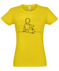 Marškinėliai moterims Draugai, geltoni цена и информация | Женские футболки | pigu.lt