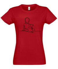 Marškinėliai moterims Draugai, raudoni kaina ir informacija | Marškinėliai moterims | pigu.lt