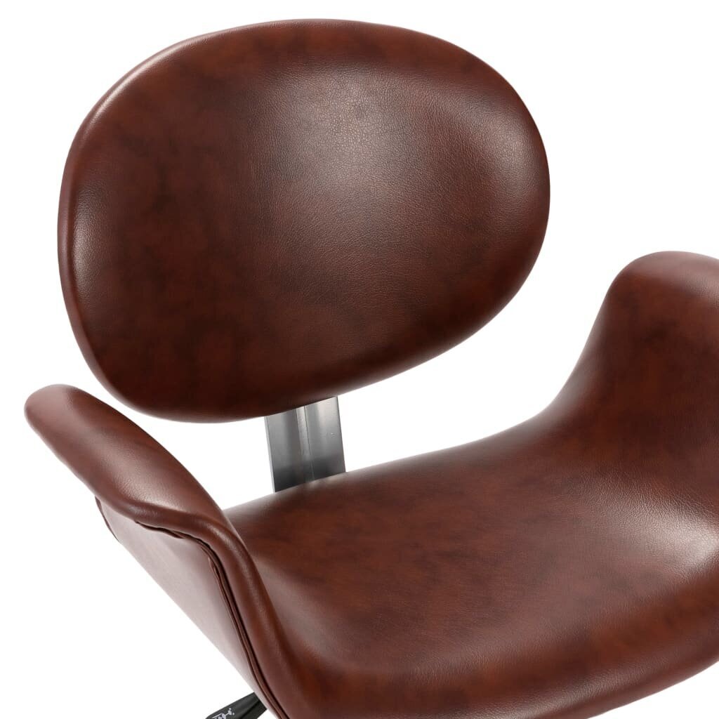 vidaXL Pasukama biuro kėdė, rudos spalvos, dirbtinė oda kaina ir informacija | Biuro kėdės | pigu.lt