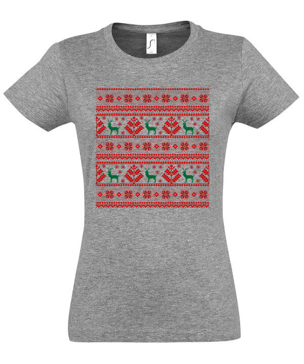 Marškinėliai moterims Kalėdos цена и информация | Marškinėliai moterims | pigu.lt