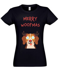 Marškinėliai moterims Merry woofmas цена и информация | Футболка женская | pigu.lt