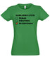 Marškinėliai moterims Sarkazmo lygis skorpionas, žali цена и информация | Marškinėliai moterims | pigu.lt