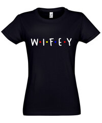 Marškinėliai moterims Wifey, juodi kaina ir informacija | Marškinėliai moterims | pigu.lt
