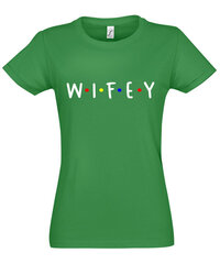 Marškinėliai moterims Wifey, žali kaina ir informacija | Marškinėliai moterims | pigu.lt