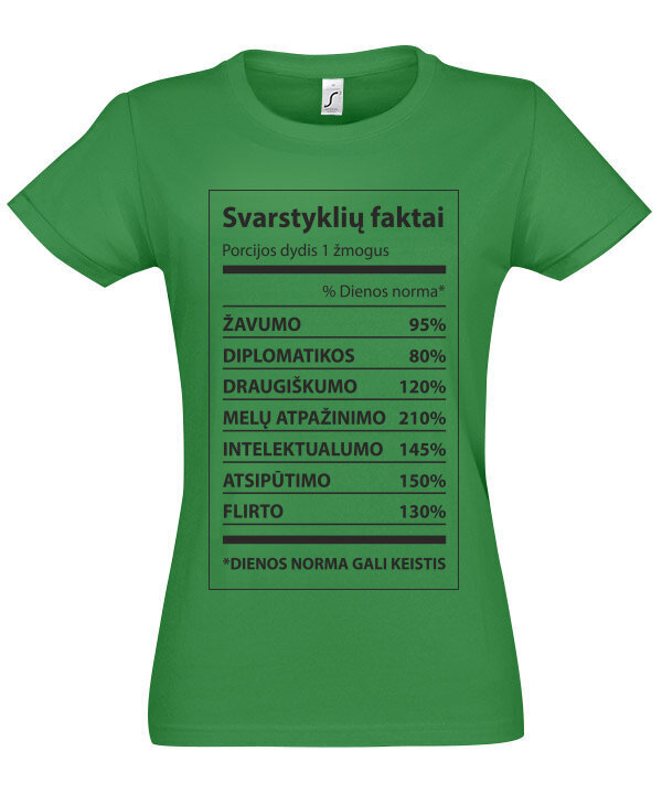 Marškinėliai moterims Svarstyklės, žali kaina ir informacija | Marškinėliai moterims | pigu.lt