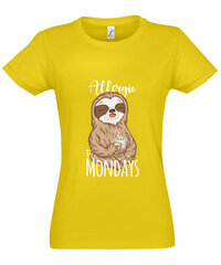 Marškinėliai moterims Allergic to Mondays kaina ir informacija | Marškinėliai moterims | pigu.lt