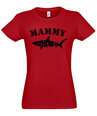 Marškinėliai moterims Family Mammy Shark, raudoni
