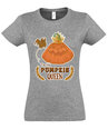 Marškinėliai moterims Pumpkin Queen, pilki