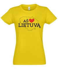 Marškinėliai moterims Aš myliu Lietuvą kaina ir informacija | Marškinėliai moterims | pigu.lt