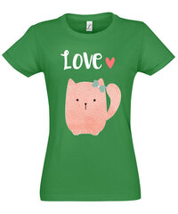 Marškinėliai moterims Kitty love цена и информация | Футболка женская | pigu.lt