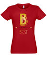 Marškinėliai moterims For the best friend B, raudoni
