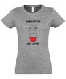 Marškinėliai moterims Low battery need coffee