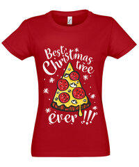 Marškinėliai moterims Pica - kalėdinė eglutė, raudoni kaina ir informacija | Marškinėliai moterims | pigu.lt