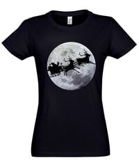 Marškinėliai moterims Kalėdos mėnulyje цена и информация | Женские футболки | pigu.lt