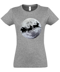 Marškinėliai moterims Kalėdos mėnulyje kaina ir informacija | Marškinėliai moterims | pigu.lt