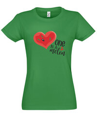 Marškinėliai moterims One in a melon, žali kaina ir informacija | Marškinėliai moterims | pigu.lt