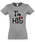 Marškinėliai moterims Jis yra mano, pilki цена и информация | Marškinėliai moterims | pigu.lt