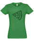 Marškinėliai moterims Poros pica, žali kaina ir informacija | Marškinėliai moterims | pigu.lt